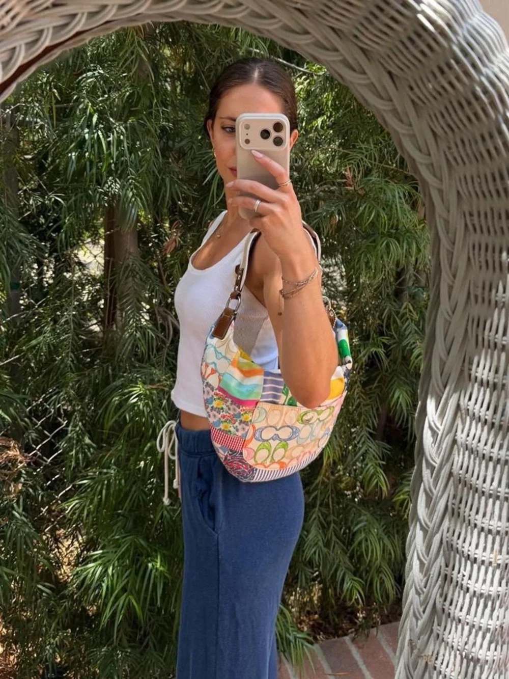 limited edition vtg coach patchwork hobo shoulder bag purse -in amazing conditio
